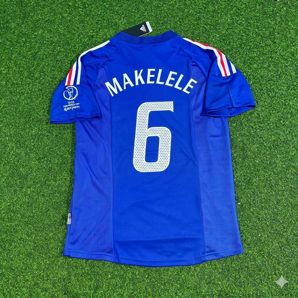 Claude Makélélé #6 France 2002 World Cup Retro Football Jersey
