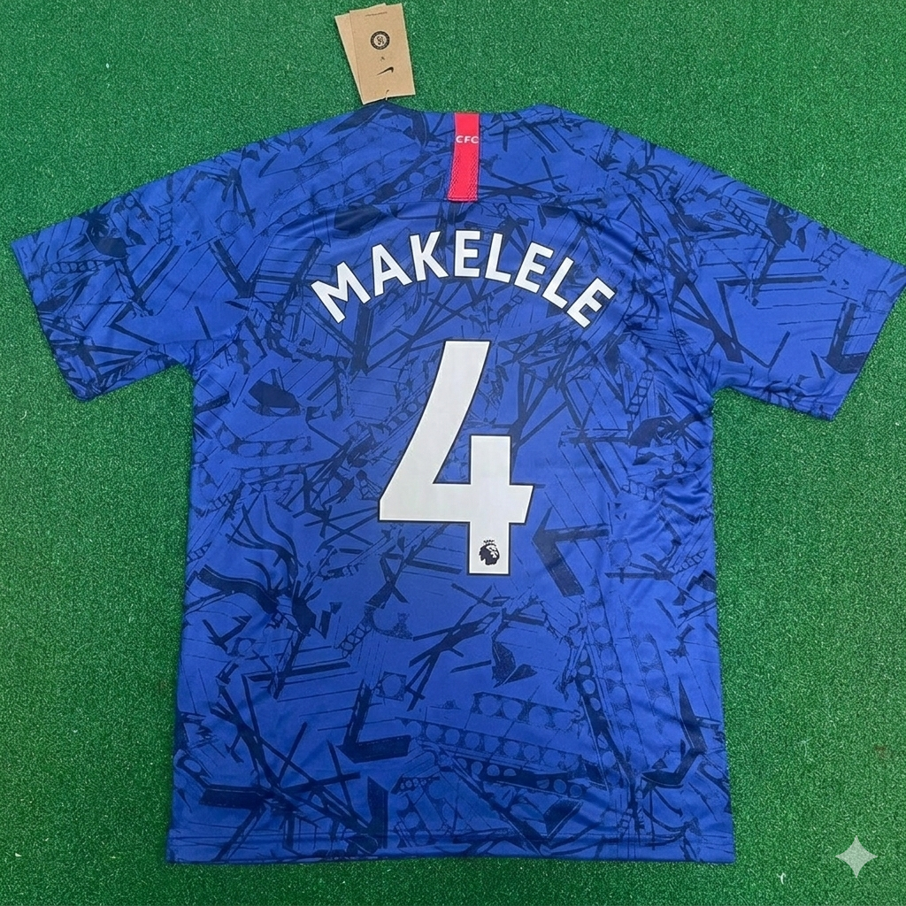 Claude Makelele #4 Chelsea Blue Retro Kit Jersey Trikot Maglia Maillot Soccer Shirt