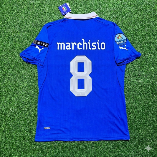 Claudio Marchisio 8- Italy Euro 2012 Retro Home Jersey