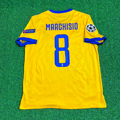 Claudio Marchisio Juventus 2017-2018 Yellow Retro Football Jersey