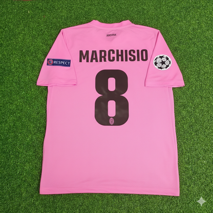 Claudio Marchisio Juventus Pink 2012 2013 Season Retro Jersey Soccer Shirt