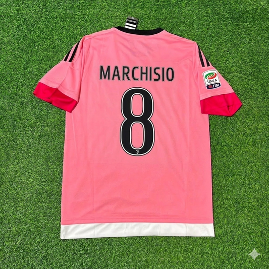 Claudio Marchisio Juventus Retro Pink 2015-2016 Jersey Trikot