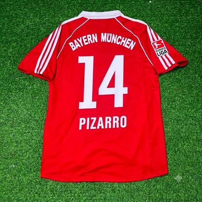 Claudio Pizarro Bayern Munich 2005 06 Bundesliga Red Home Retro Football Jersey