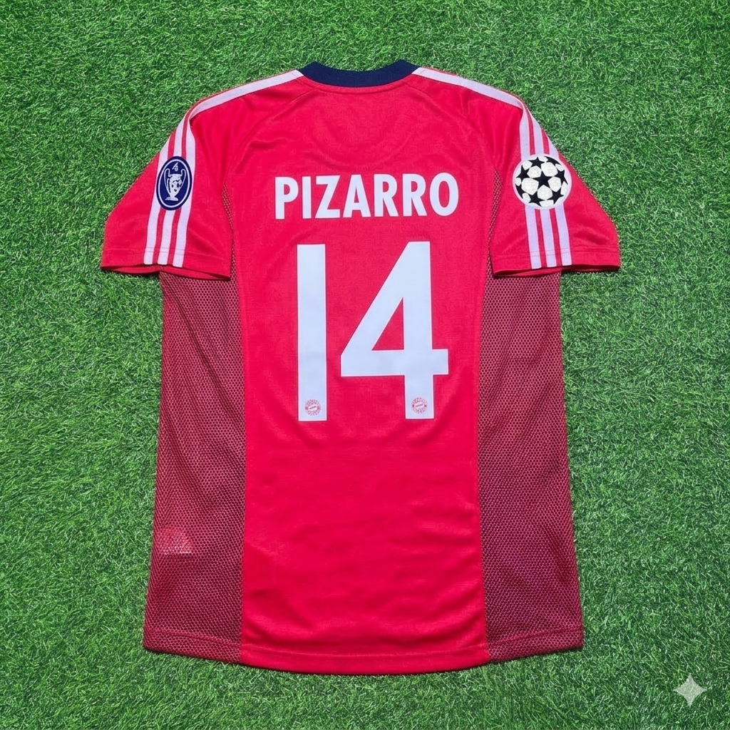 Claudio Pizarro Bayern München 2002/2003 Season Home Red Retro Jersey