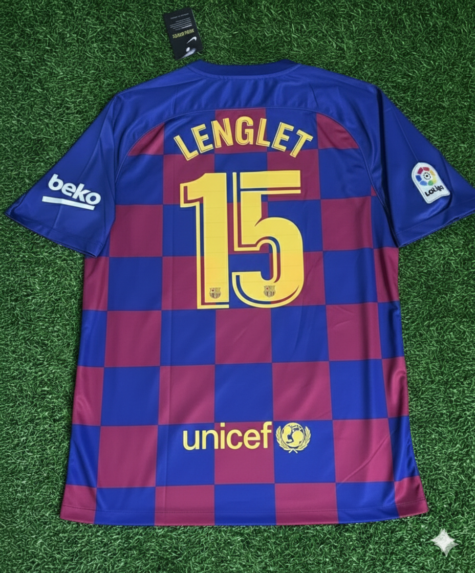 Clement Lenglet – Barcelona 2019/20 Home Retro Jersey Trikot Maillot Soccer Shirt
