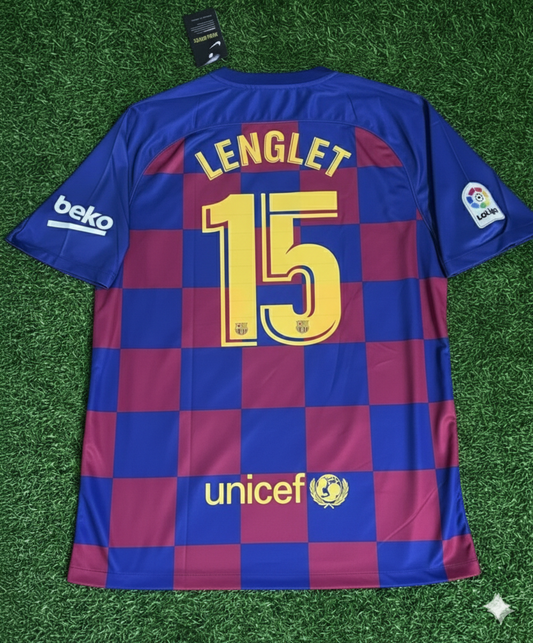 Clement Lenglet – Barcelona 2019/20 Home Retro Jersey Trikot Maillot Soccer Shirt