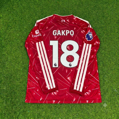 Cody Gakpo Liverpool 2027 New Season Long Sleeve Home Football Jersey Kit
