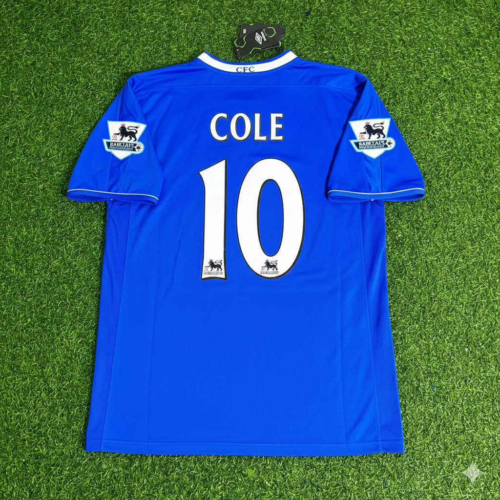 Joe Cole Chelsea 2003 2005 Season Home Navy Blue Retro Jersey Trikot Soccer Shirt