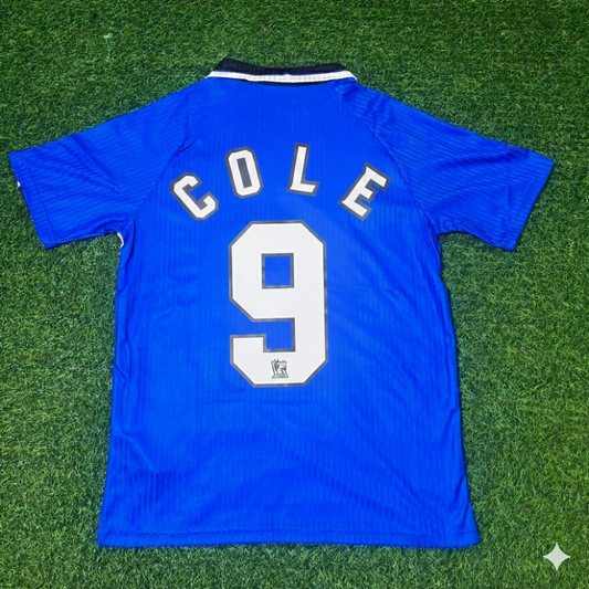 Andy Cole Manchester United 1996/1997 Blue Retro Football Jersey