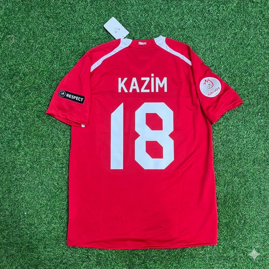 Colin Kâzım-Richards #18 Türkiye Euro 2008 Turkey Retro Football Jersey