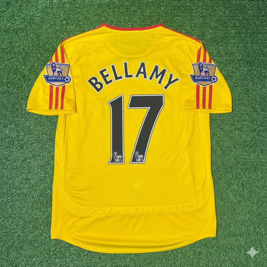 Craig Bellamy Liverpool 2006/2007 Yellow Retro Football Jersey Kit