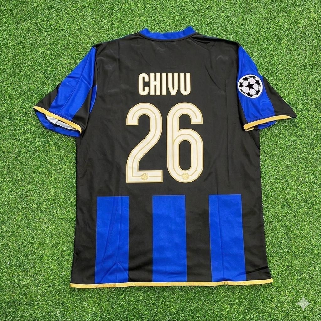 Cristian Chivu #26 Inter Milan 2008-09 Retro Football Jersey Kit
