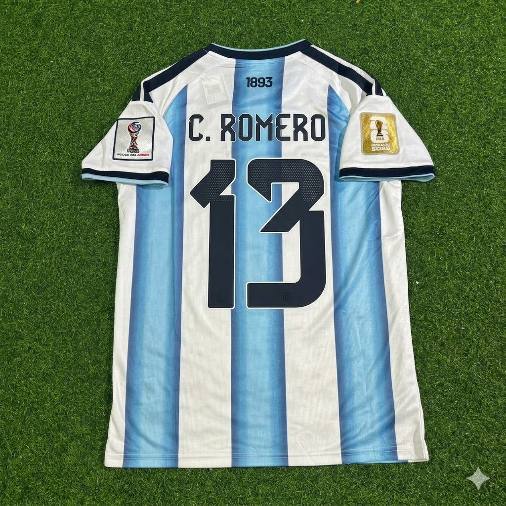 Cristian Romero Argentina 2026 World Cup Football Jersey Kit