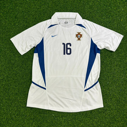 Cristiano Ronaldo Number 16 Portugal 2003 Debut White Retro Football Jersey