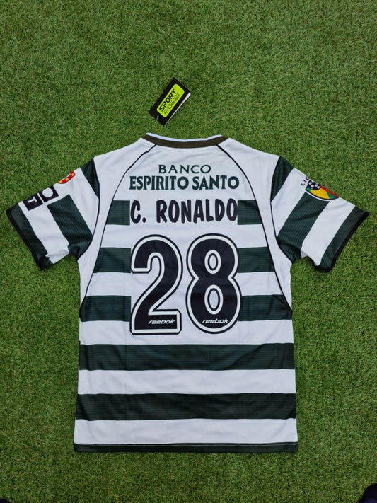 Sporting CP Lisbon Cristiano Ronaldo Number 28 Vintage Jersey Trikot