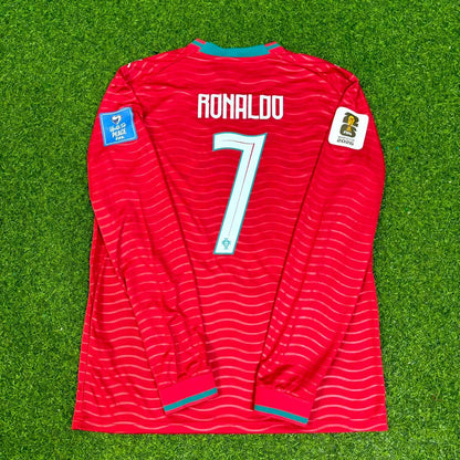 Cristiano Ronaldo Portugal 2026 Red Home New Season Long Sleeve Football Jersey