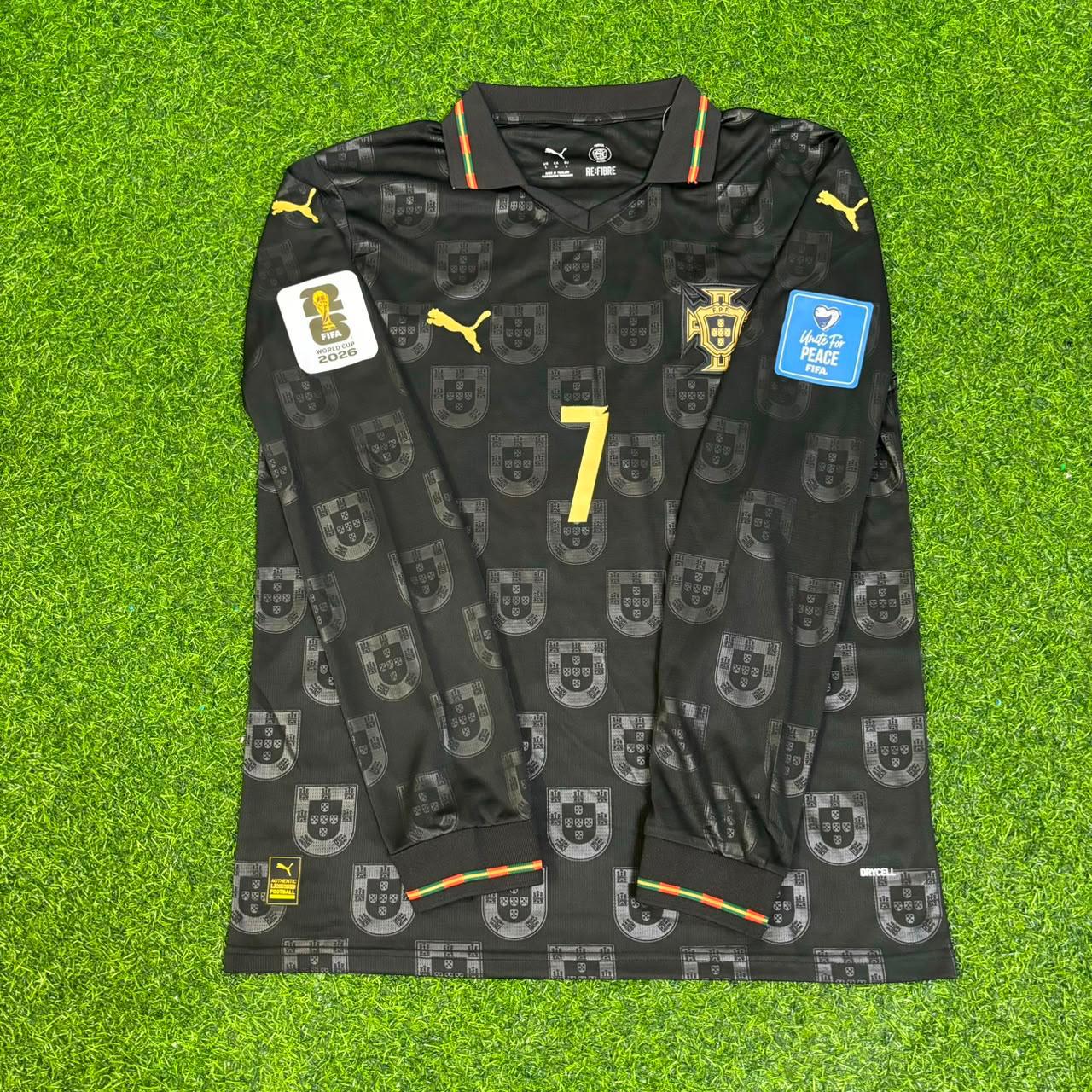 Cristiano Ronaldo Portugal 2026 World Cup Black Long Sleeve Football Jersey