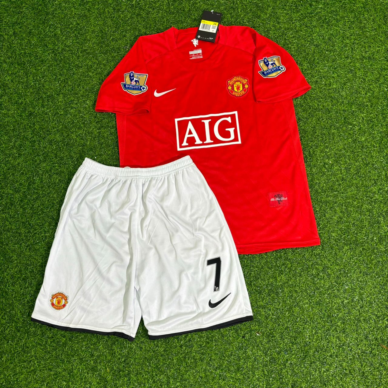 Cristiano Ronaldo CR7 Manchester United 2007/2008 Premier League Kids Retro Football Jersey