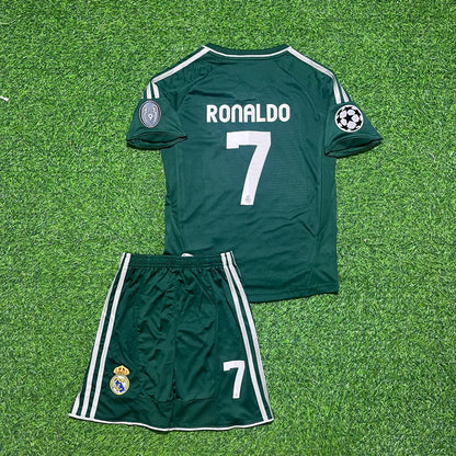 Cristiano Ronaldo CR7 Real 2012-2013 Retro Kids Green Jersey