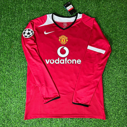Cristiano Ronaldo Manchester United 2005 Champions League Patch Retro Kit Trikot Trikot Maillot Fußballshirt