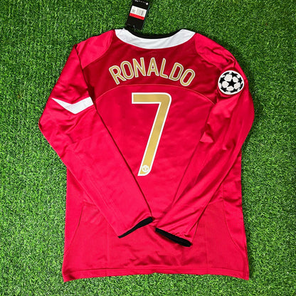 Cristiano Ronaldo Manchester United 2005 Champions League Patch Retro Kit Trikot Trikot Maillot Fußballshirt