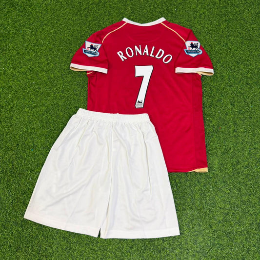 Cristiano Ronaldo #7 Manchester United 2006-2007 Kids Home Football Jersey