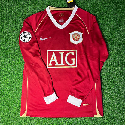 Cristiano Ronaldo Manchester United 2006 2007 Rot-Goldenes Trikot