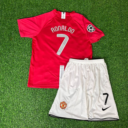 Cristiano Ronaldo Manchester United 2008 Final Kids Children Home Football Jersey