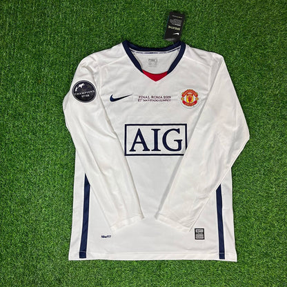 Cristiano Ronaldo Manchester United 2009 Champions League Finale Rom Retro Langarmtrikot Trikot