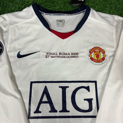 Cristiano Ronaldo Manchester United 2009 Champions League Finale Rom Retro Langarmtrikot Trikot