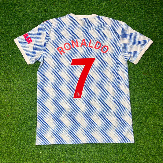 Cristiano Ronaldo Manchester United 2021-2022 Final Season Away Retro Football Jersey