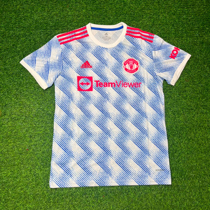 Cristiano Ronaldo Manchester United 2021-2022 Final Season Away Retro Football Jersey