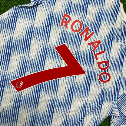 Cristiano Ronaldo Manchester United 2021-2022 Final Season Away Retro Football Jersey