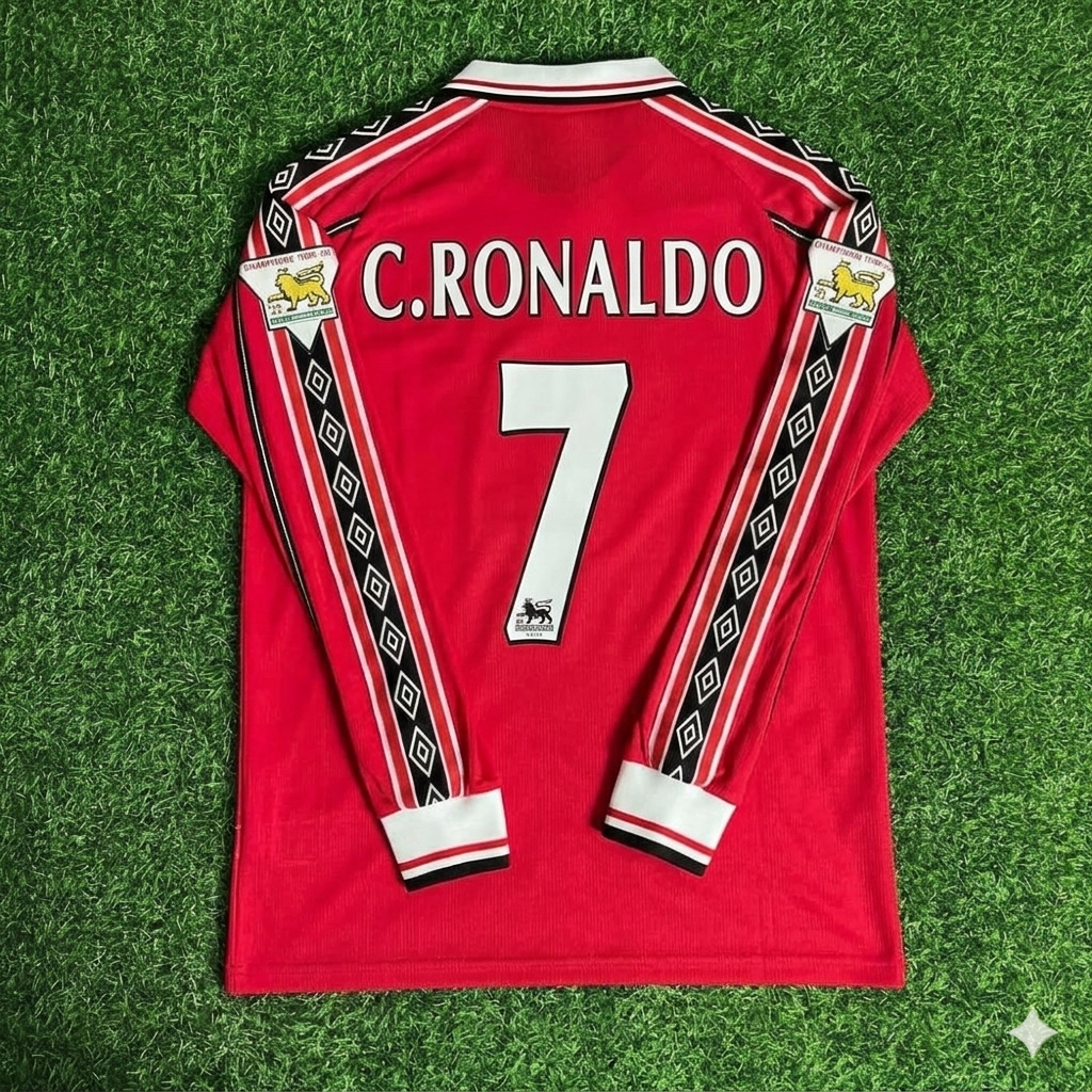 Cristiano Ronaldo 7 - Manchester United Red Long Sleeve Kit Jersey Trikot Maillot