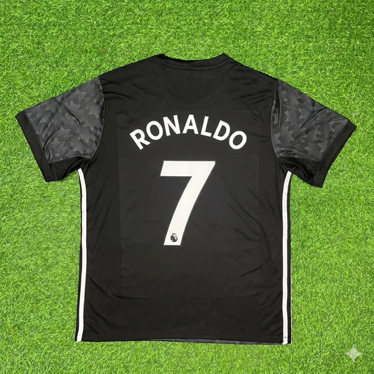 Cristiano Ronaldo Manchester United Black Retro Football Jersey
