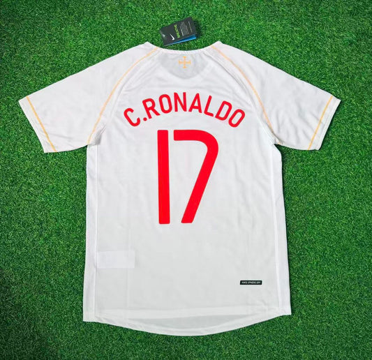 Cristiano Ronaldo Portugal 2002/2004 Retro White Debut Football Jersey