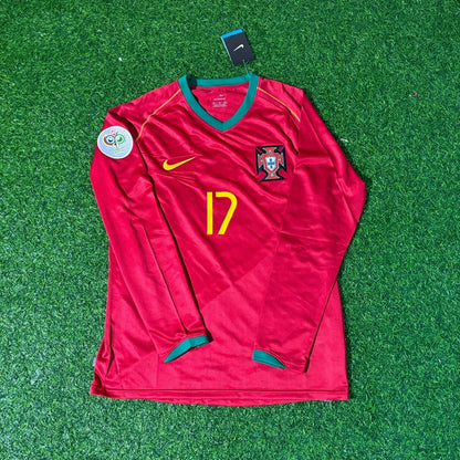 Cristiano Ronaldo Portugal 2006 World Cup Long Sleeve Retro Football Jersey