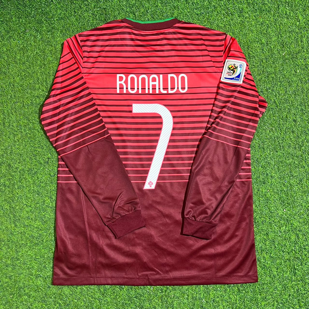 Cristiano Ronaldo Portugal 2014 World Cup Home Red Long Sleeve Retro Jersey Trikot Maglia