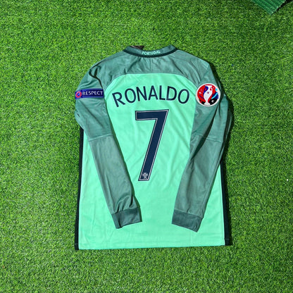 Cristiano Ronaldo Portugal 2018 World Cup Long Sleeve Retro Football Jersey Kit