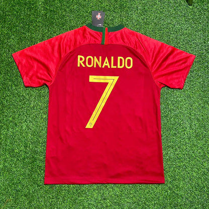 Cristiano Ronaldo Portugal 2018 World Cup Retro Football Jersey