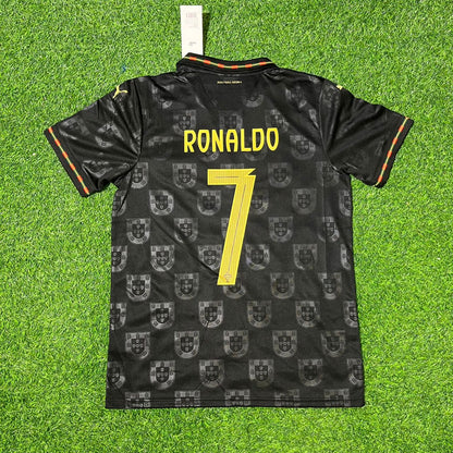 Cristiano Ronaldo Portugal 2025/26 New Season Black Football Jersey Kit