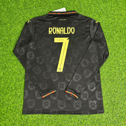 Cristiano Ronaldo Portugal 2026 New Season Black Long Sleeve Football Jersey