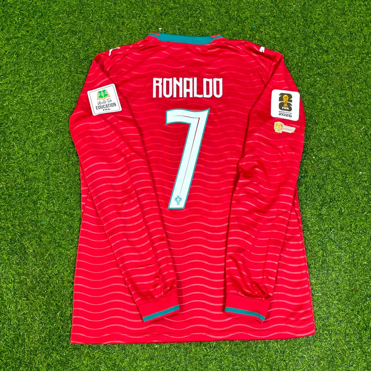 Cristiano Ronaldo Portugal 2026 Red Home New Season Long Sleeve Football Jersey