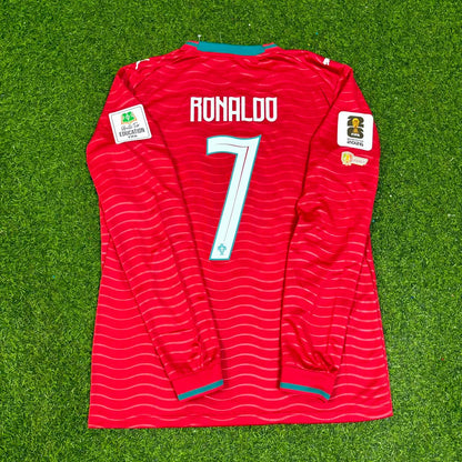 Cristiano Ronaldo Portugal 2026 Red Home New Season Long Sleeve Football Jersey