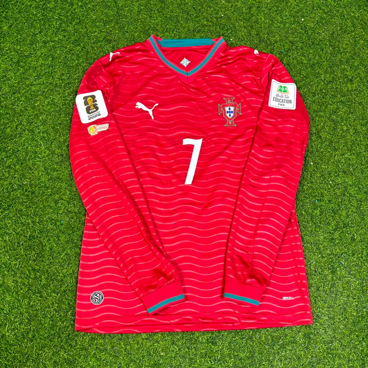 Cristiano Ronaldo Portugal 2026 Red Home New Season Long Sleeve Football Jersey