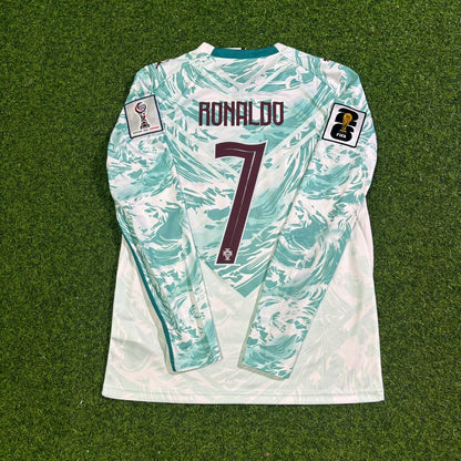Cristiano Ronaldo Portugal 2026 World Cup Away Long Sleeve Football Jersey