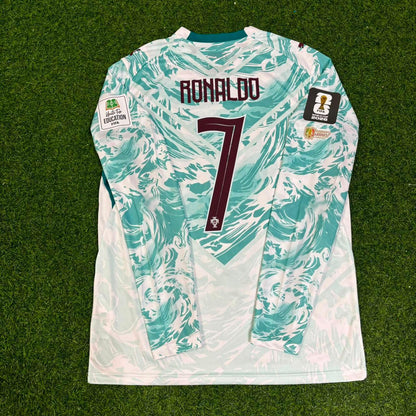 Cristiano Ronaldo Portugal 2026 World Cup Away Special Legacy Patch Long Sleeve Football Jersey