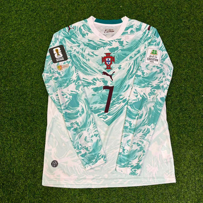 Cristiano Ronaldo Portugal 2026 World Cup Away Special Legacy Patch Long Sleeve Football Jersey