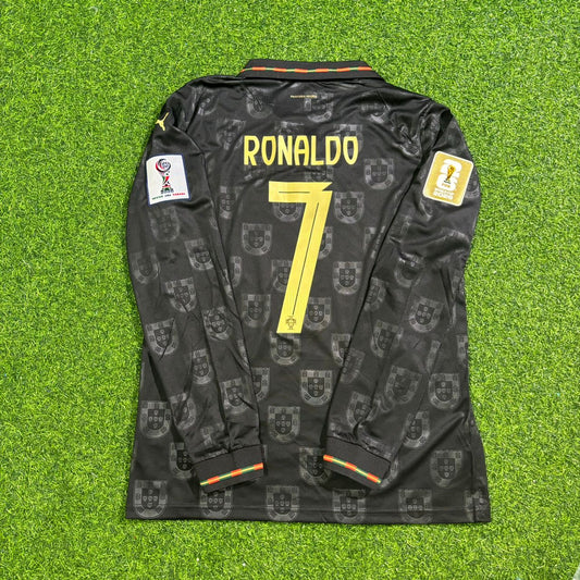 Cristiano Ronaldo Portugal 2026 World Cup Black Long Sleeve Football Jersey
