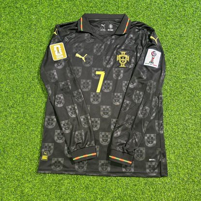 Cristiano Ronaldo Portugal 2026 World Cup Black Long Sleeve Football Jersey